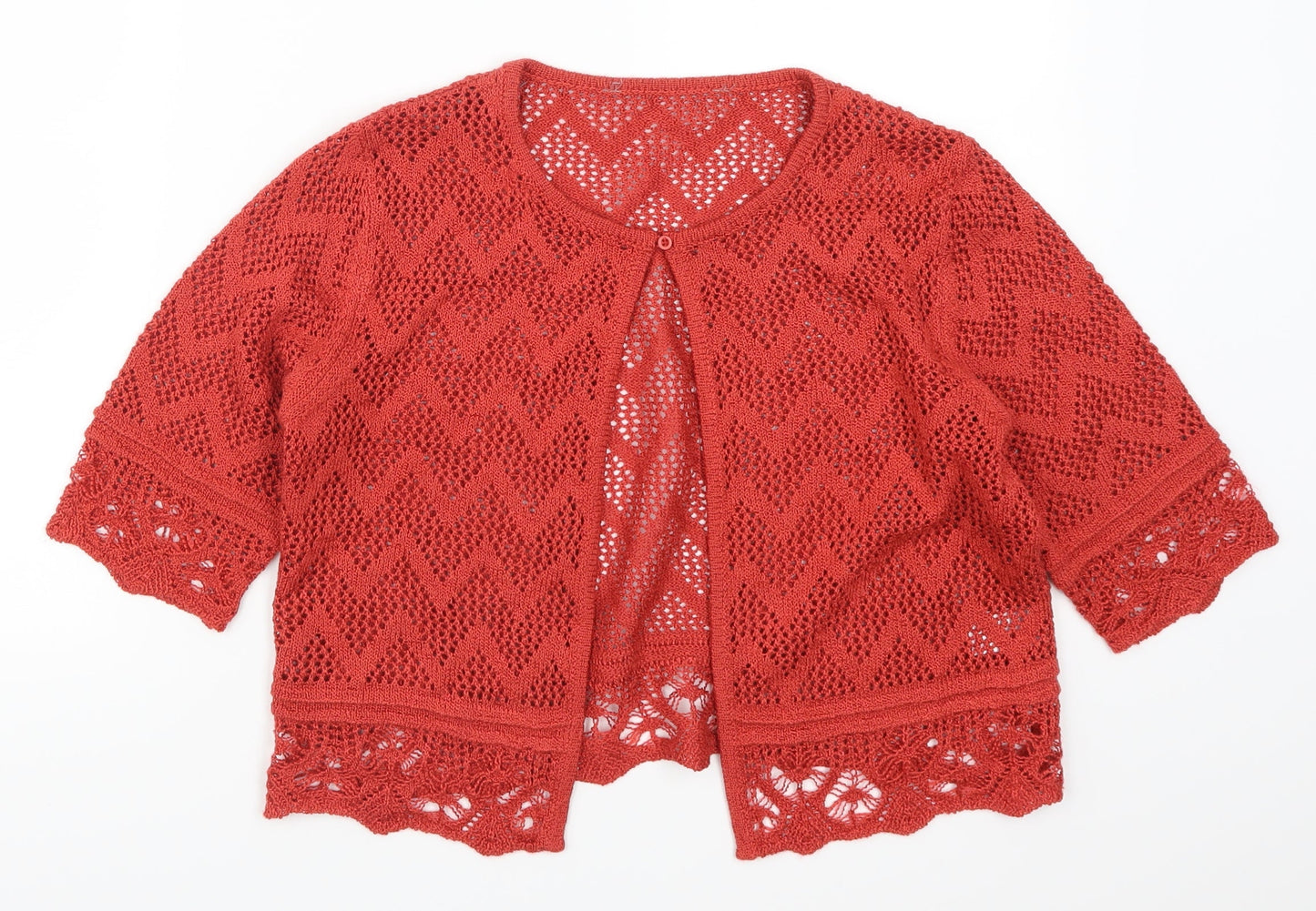 Preworn Womens Red   Cardigan Jumper Size S