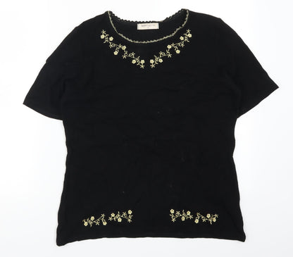 Bonmarché Womens Black   Basic T-Shirt Size S