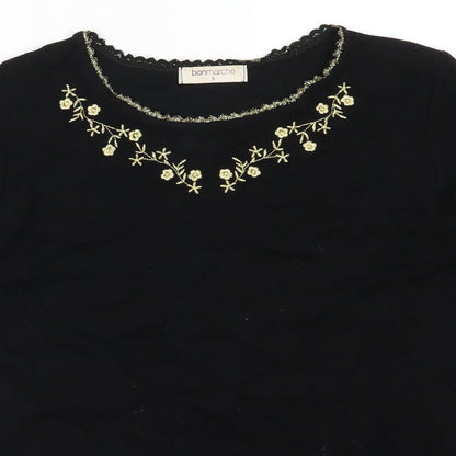 Bonmarché Womens Black   Basic T-Shirt Size S