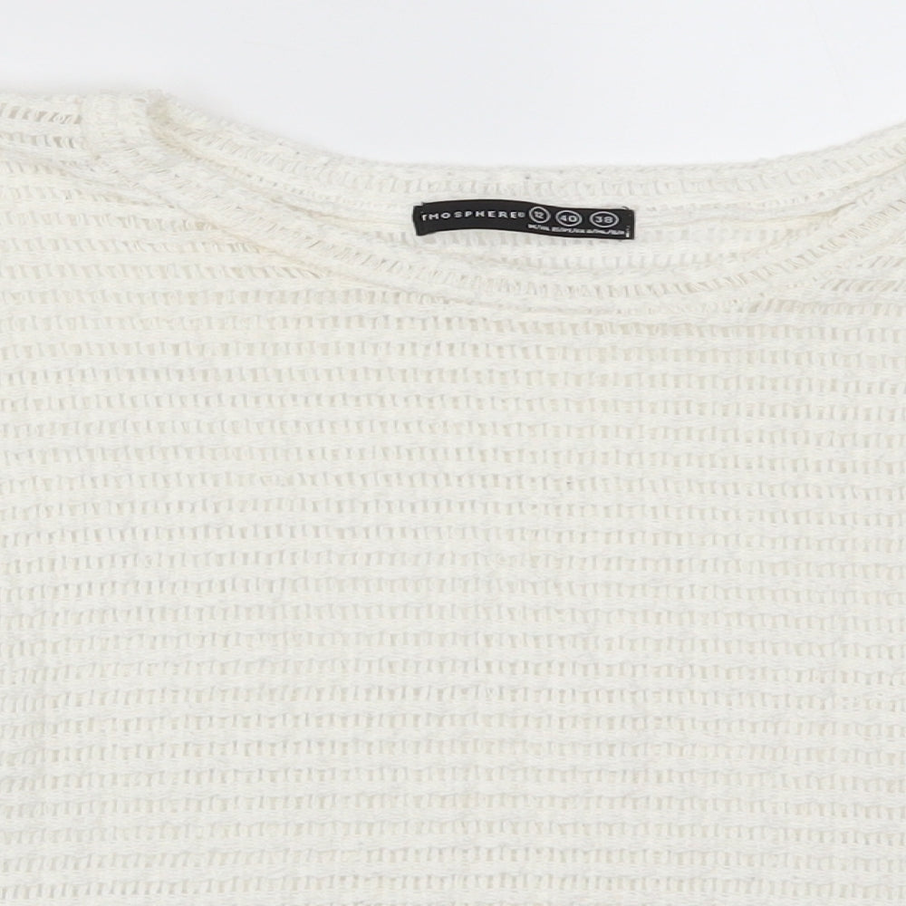 Atmosphere Womens White   Basic T-Shirt Size 12