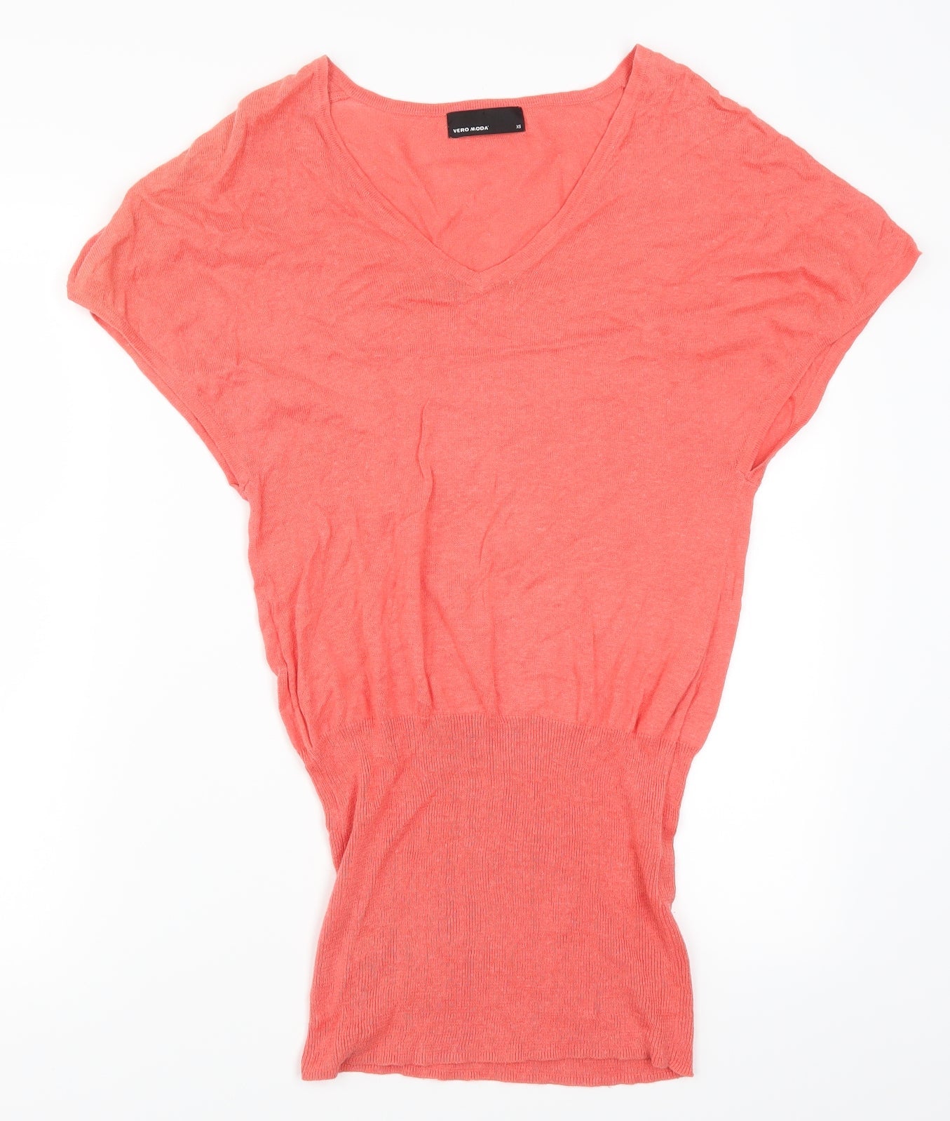 Womens UK Size XS VERO MODA Pink Basic T-Shirt