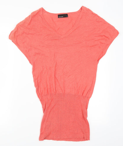 Womens UK Size XS VERO MODA Pink Basic T-Shirt