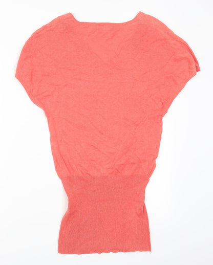 Womens UK Size XS VERO MODA Pink Basic T-Shirt