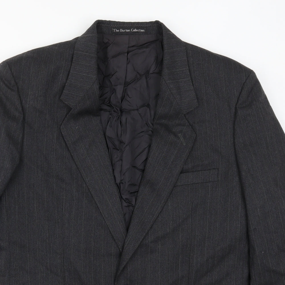 Mens UK Size 42 Burton Regular Grey Suit Jacket