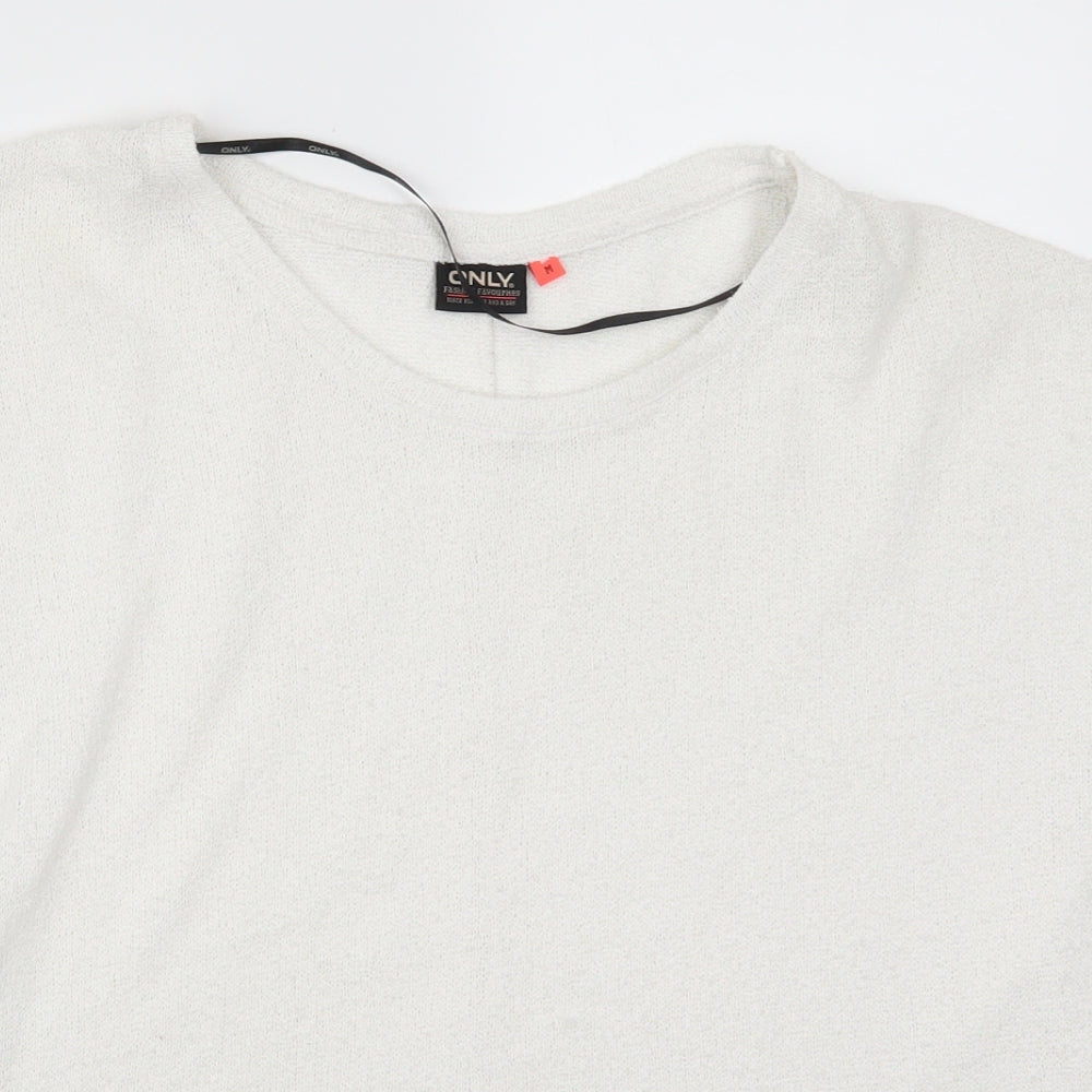 Womens UK Size M Only White Basic T-Shirt