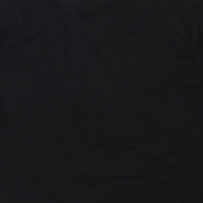 Lacony Womens Black   Pullover Sweatshirt Size M  - Animal Print Stripe on Arms