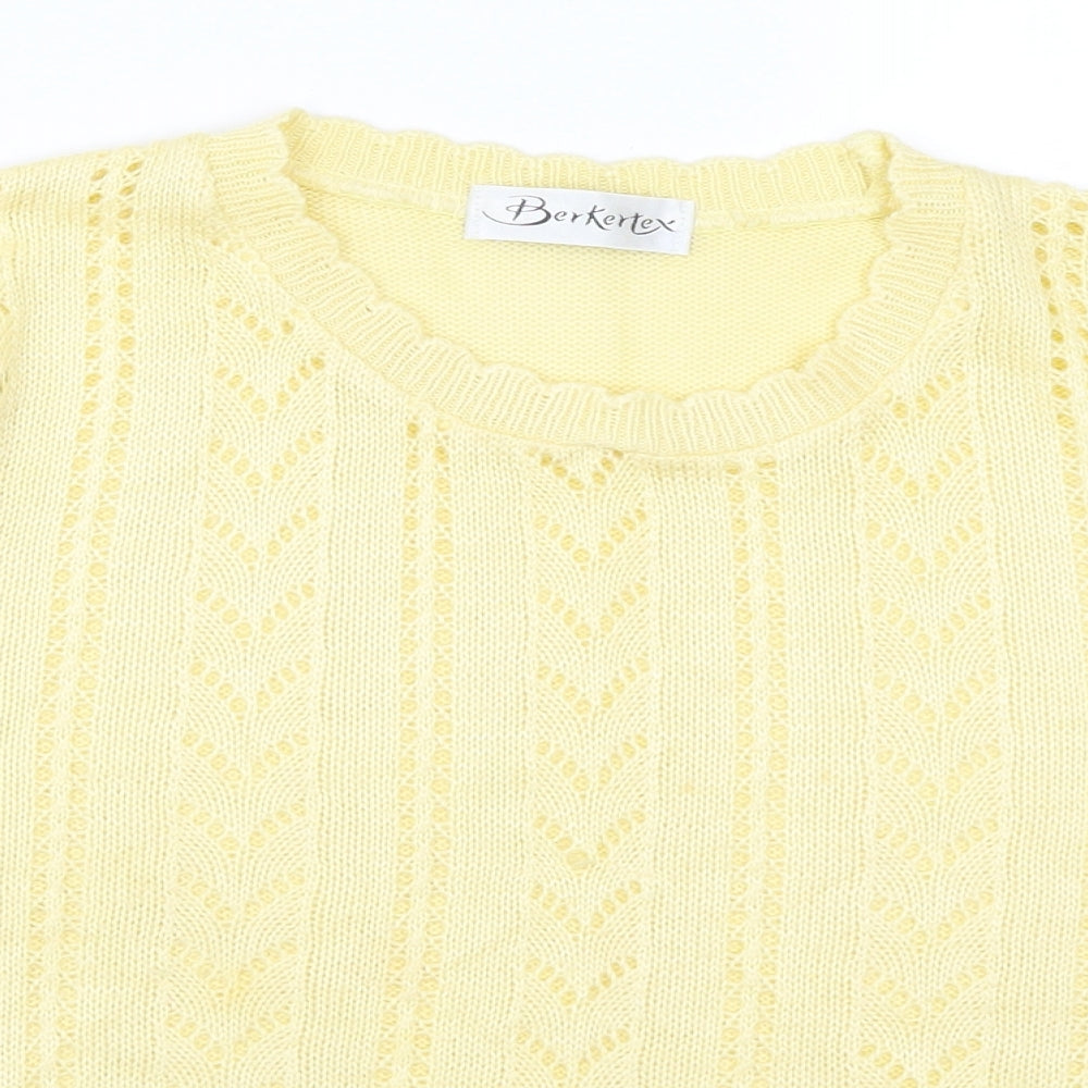 Berkertex Womens Yellow   Pullover Jumper Size 14