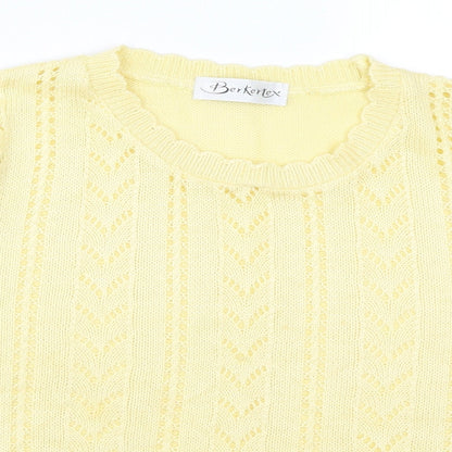 Berkertex Womens Yellow   Pullover Jumper Size 14