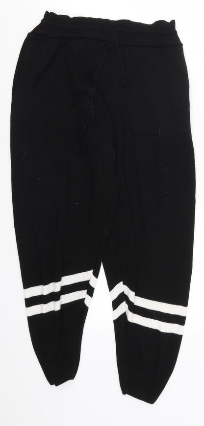Womens UK Size 24 in Preworn Regular Fit Sweatpants Black Trousers