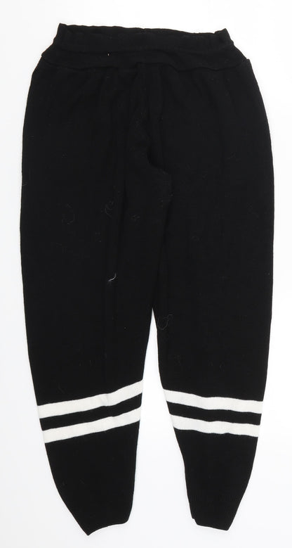 Womens UK Size 24 in Preworn Regular Fit Sweatpants Black Trousers