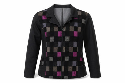 SOL Womens Grey Check  Jacket  Size 14