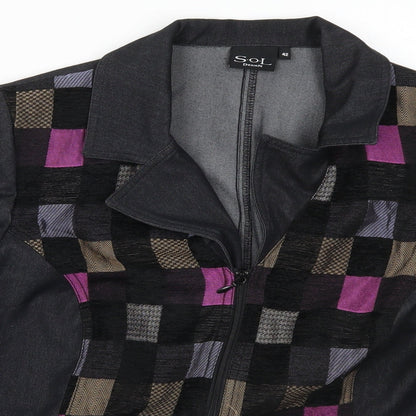 SOL Womens Grey Check  Jacket  Size 14