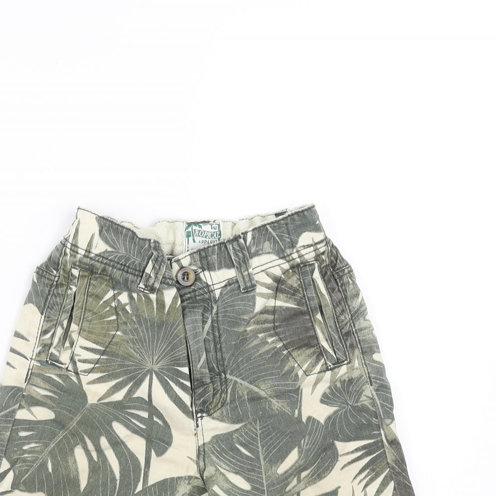 Sainsburys  Boys Green Floral Denim Bermuda Shorts Size 5 Years