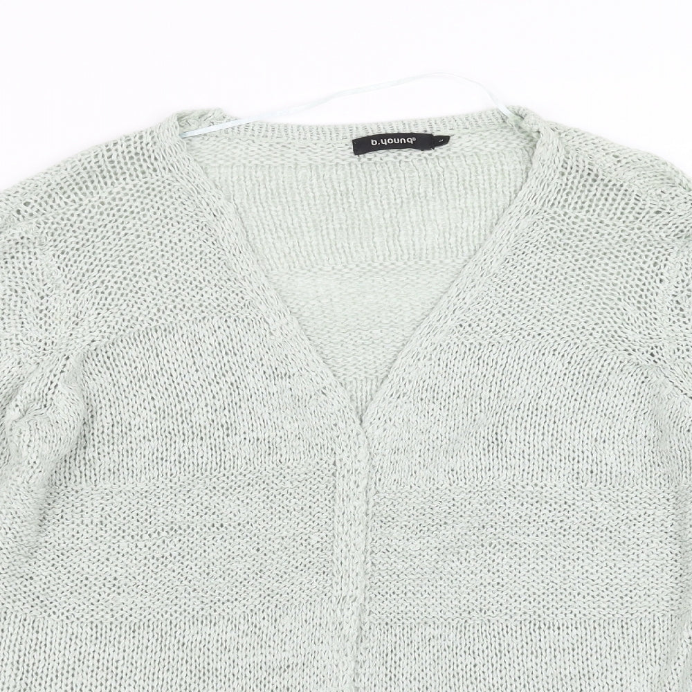 b.young Womens Green   Cardigan Jumper Size L