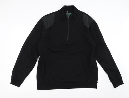 Workwear Mens Black   Pullover Sweatshirt Size L