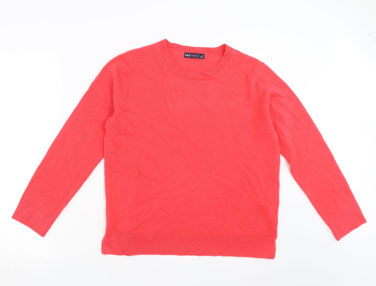 Marks & Spencer Womens Pink   Pullover Jumper Size 16