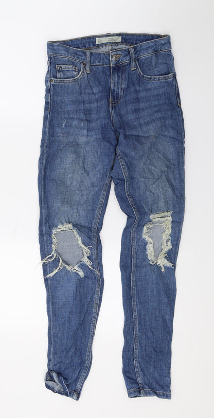 Topshop Womens Blue  Denim Skinny Jeans Size 25 in L27 in