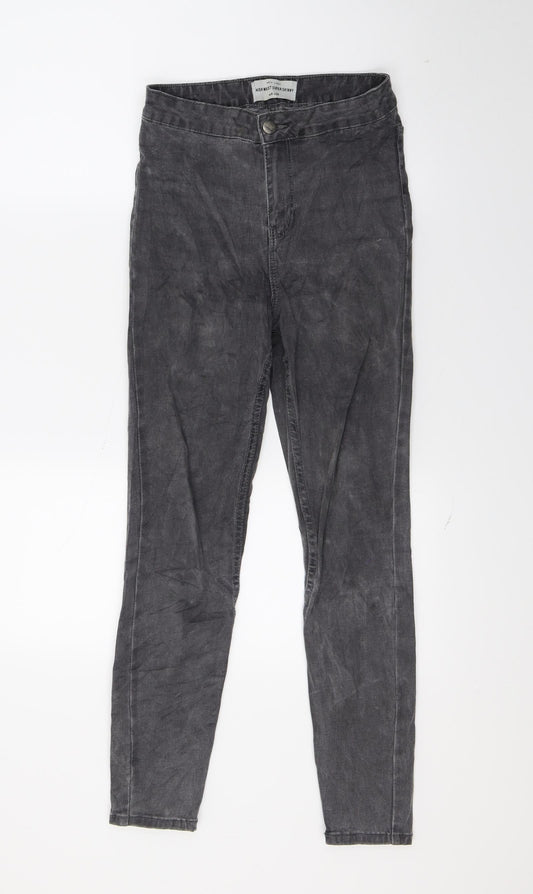 New Look Womens Grey  Denim Skinny Jeans Size 8 L27 in