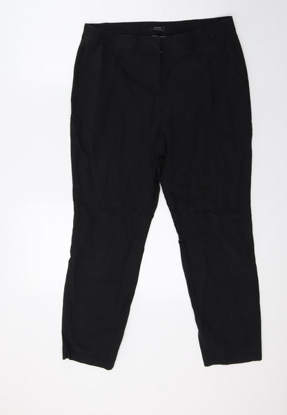 Womens UK Size 16 Papaya Regular Fit  Black Trousers