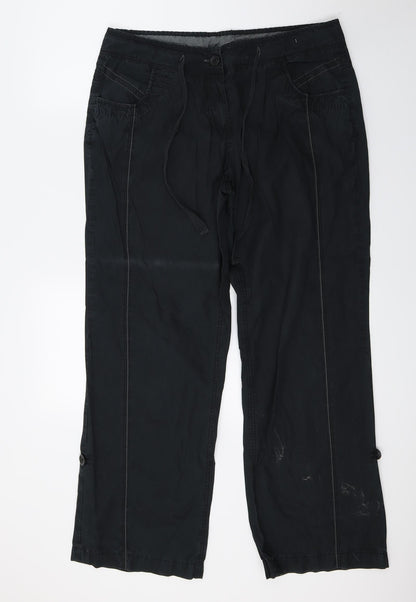 Womens UK Size 14 Dorothy Perkins Regular Fit  Black Trousers