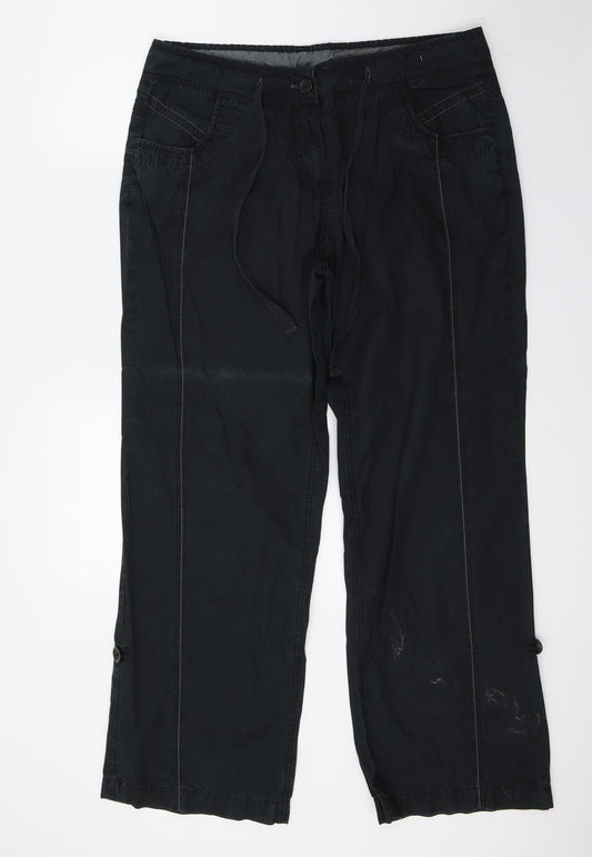 Womens UK Size 14 Dorothy Perkins Regular Fit  Black Trousers