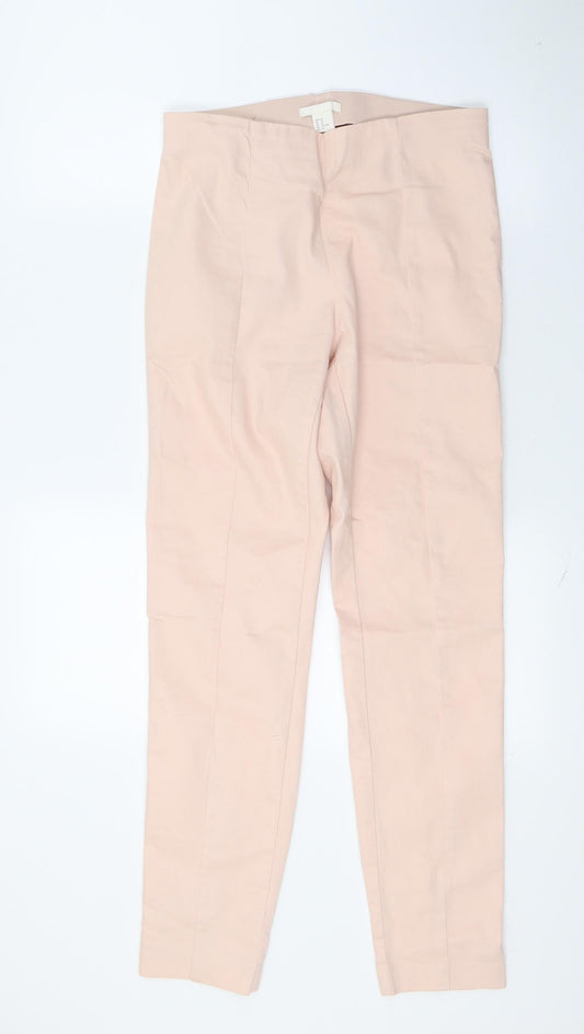 Womens UK Size 12 H&M Regular Fit Jegging Pink Trousers