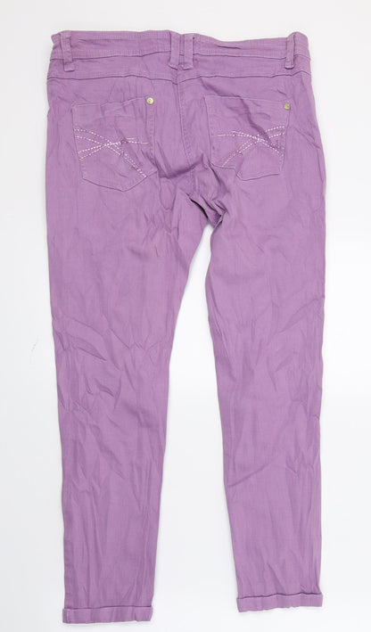 South Womens Purple  Denim Capri Jeans Size 10 L24 in