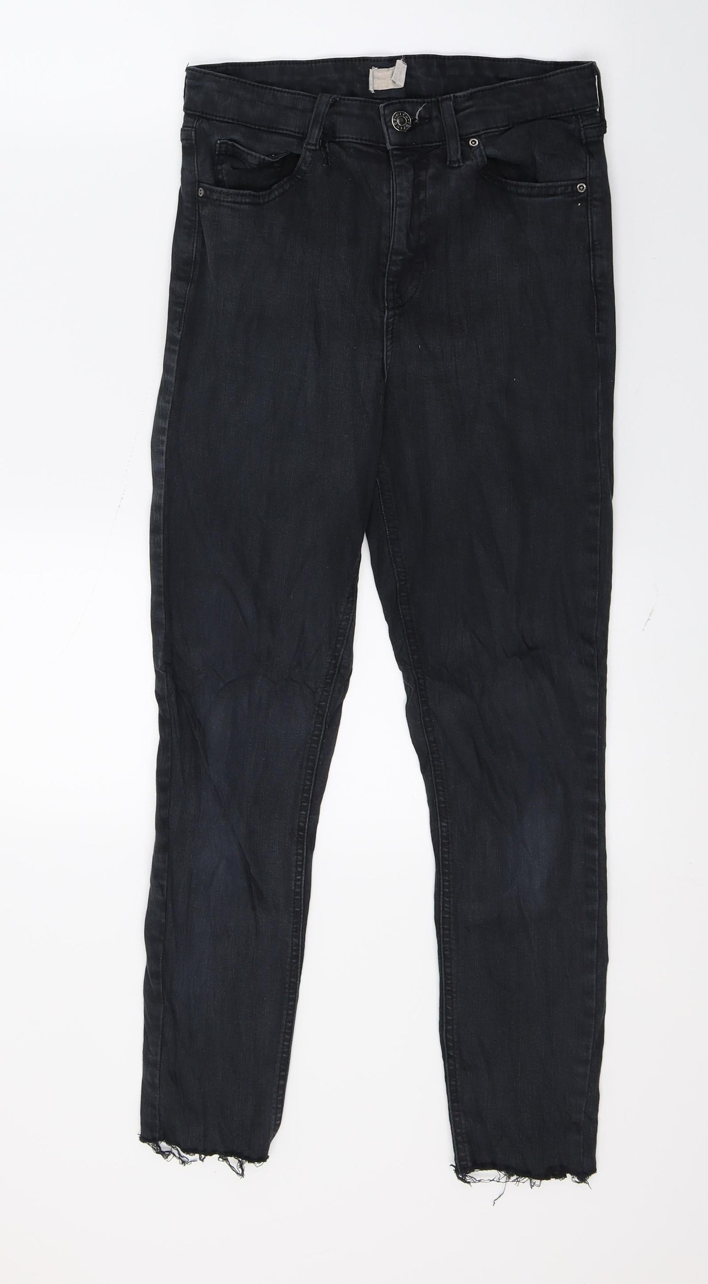 Topshop Womens Black  Denim Skinny Jeans Size 27 in L23 in