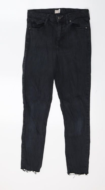 Topshop Womens Black  Denim Skinny Jeans Size 27 in L23 in