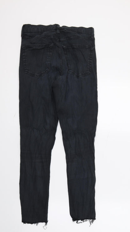Topshop Womens Black  Denim Skinny Jeans Size 27 in L23 in