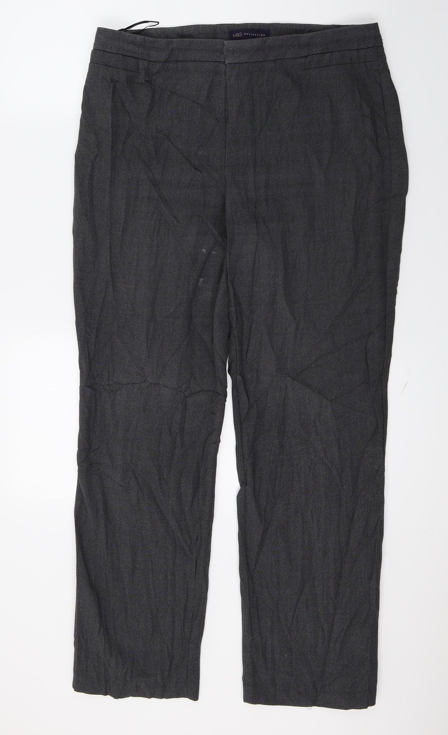 Womens UK Size 12 Marks and Spencer Regular Fit  Grey Trousers