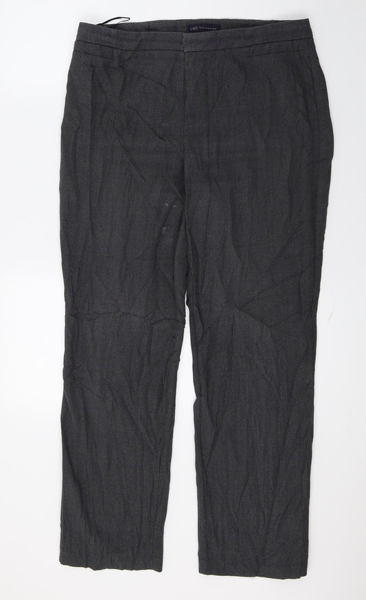 Womens UK Size 12 Marks and Spencer Regular Fit  Grey Trousers