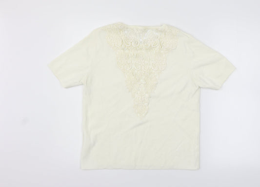 Womens UK Size M Preworn Yellow Basic T-Shirt