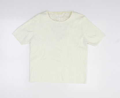 Womens UK Size M Preworn Yellow Basic T-Shirt