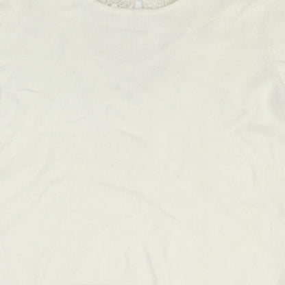 Womens UK Size M Preworn Yellow Basic T-Shirt