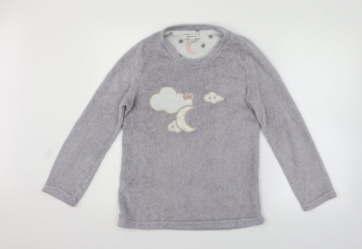 Love To Lounge Womens Grey Solid  Top Pyjama Top Size XS