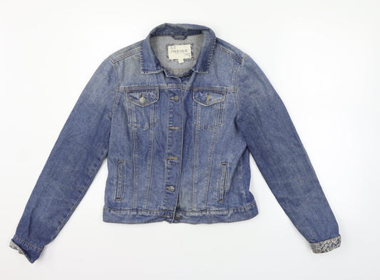 Indigo Womens Blue   Jacket  Size 8