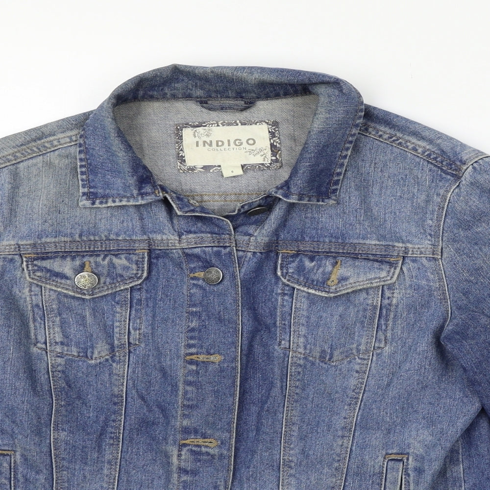 Womens UK Size 8 Indigo Blue Jacket