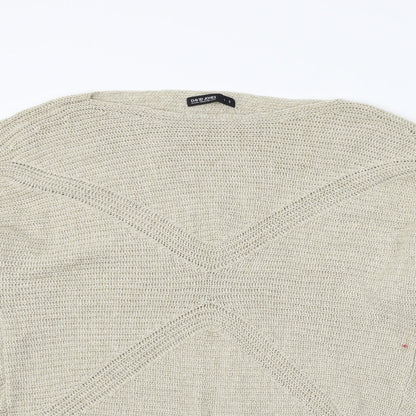 David Jones Womens Beige   Henley Jumper Size S