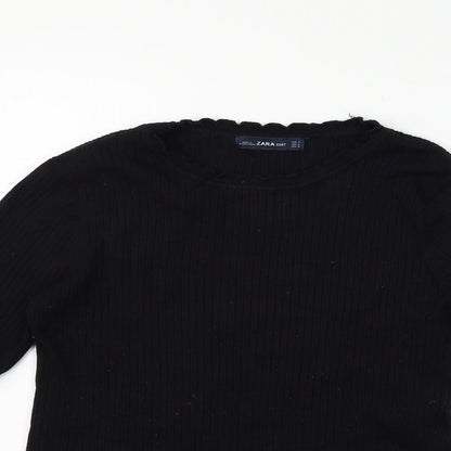Zara Womens Black   Pullover Jumper Size M