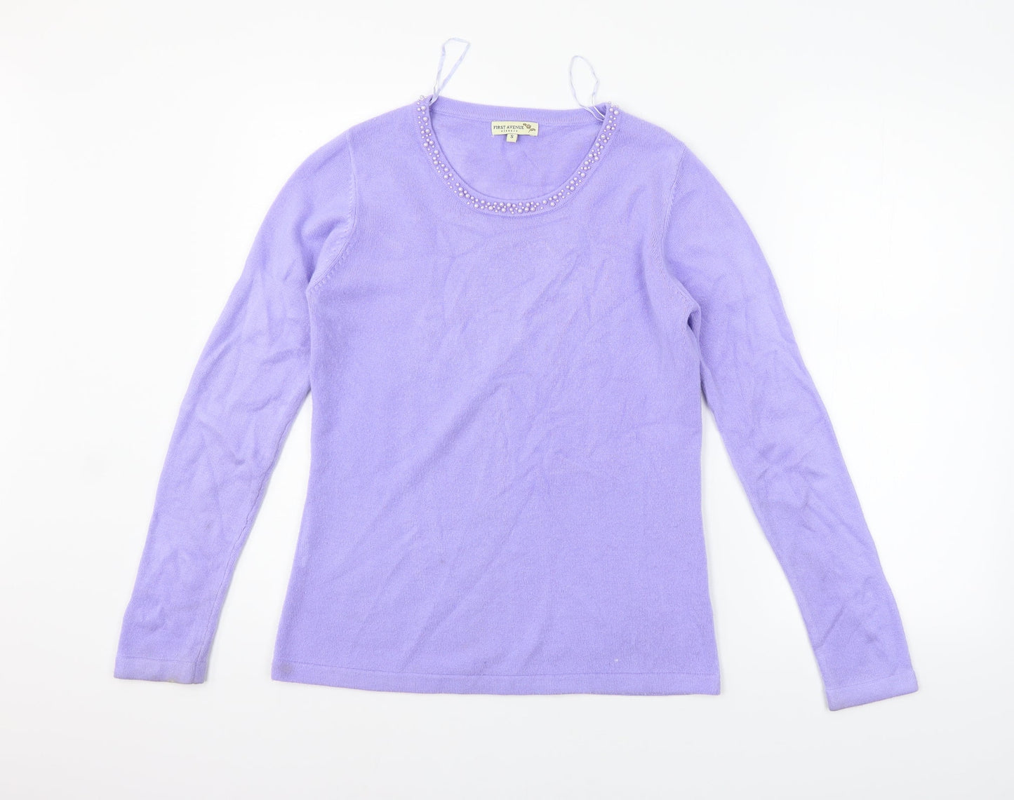 First Avenue Womens Purple   Henley Jumper Size S