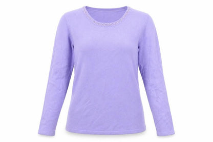 First Avenue Womens Purple   Henley Jumper Size S
