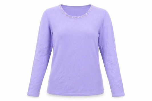 First Avenue Womens Purple   Henley Jumper Size S