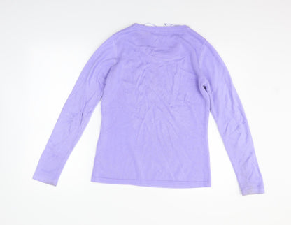 First Avenue Womens Purple   Henley Jumper Size S
