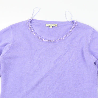 First Avenue Womens Purple   Henley Jumper Size S