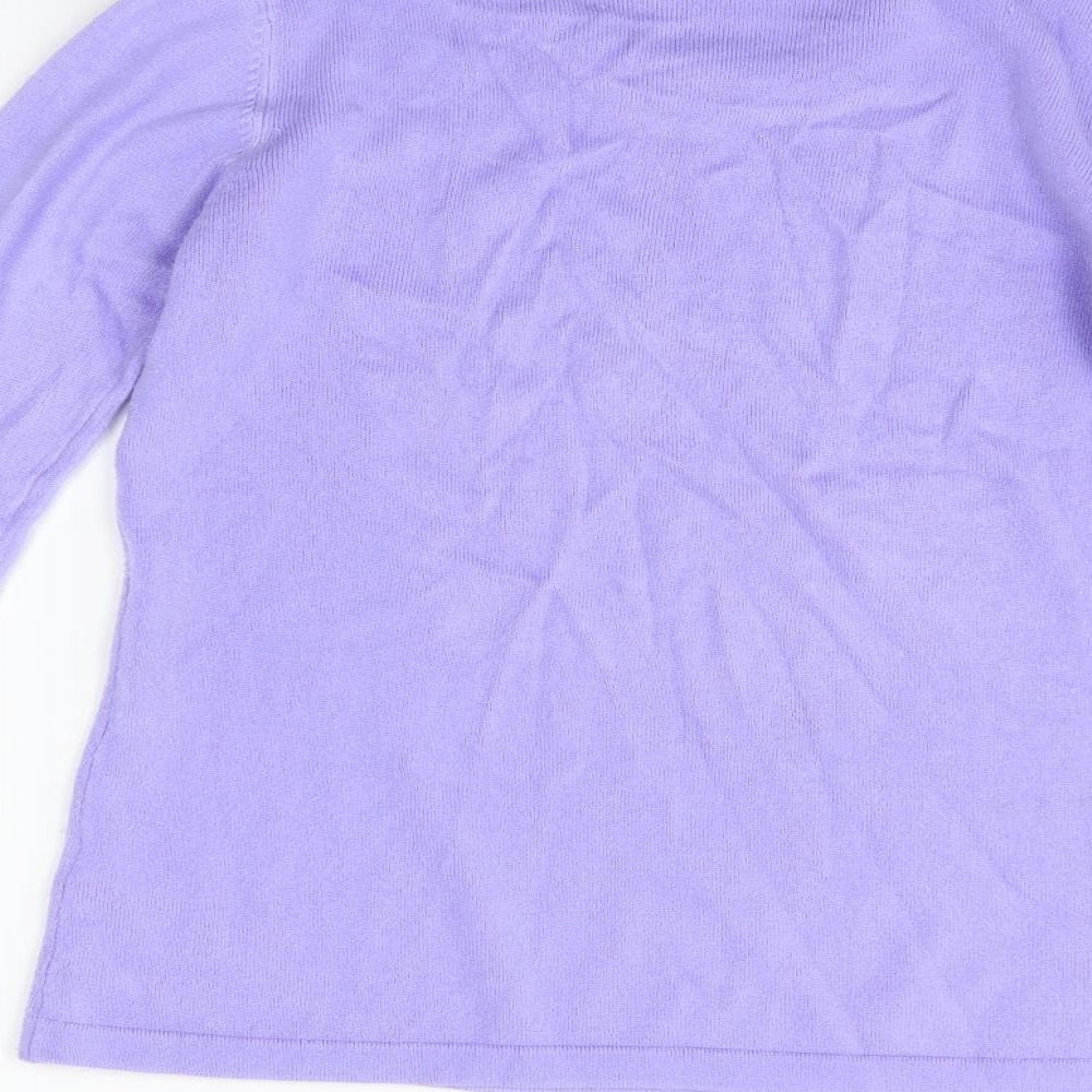 First Avenue Womens Purple   Henley Jumper Size S