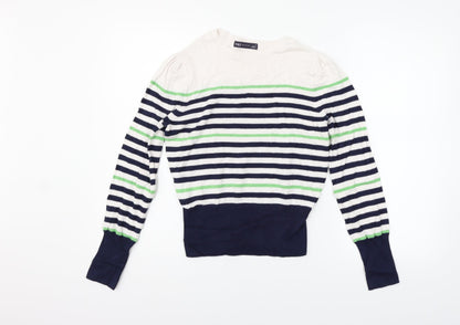 Marks and Spencer Womens White Polka Dot  Pullover Jumper Size 8