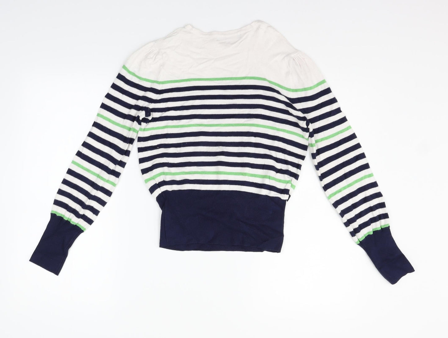Marks and Spencer Womens White Polka Dot  Pullover Jumper Size 8