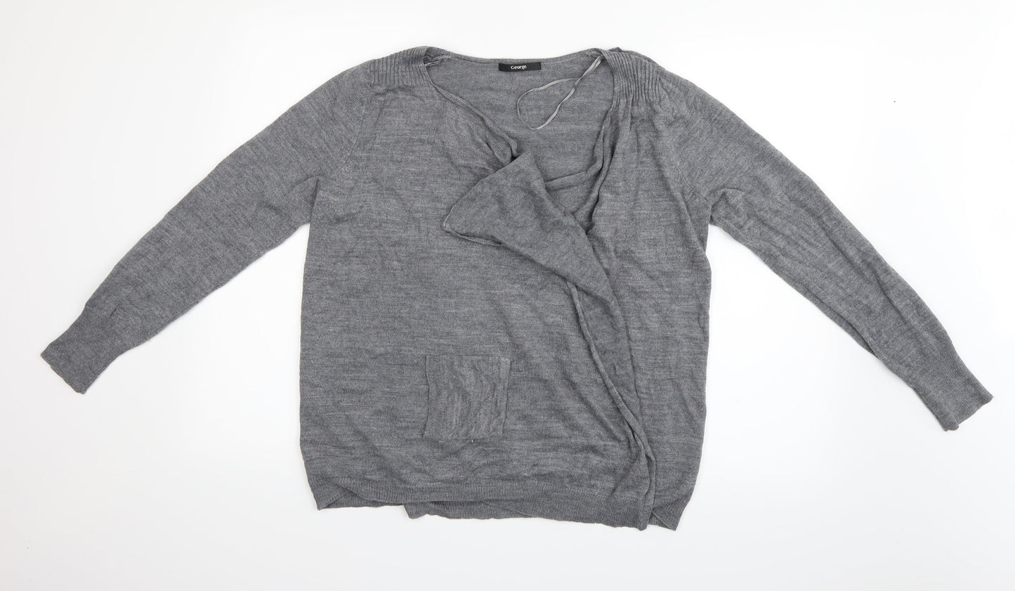 George Womens Grey   Cardigan Jumper Size 14