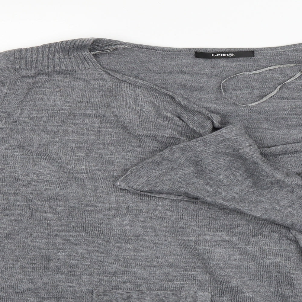 George Womens Grey   Cardigan Jumper Size 14